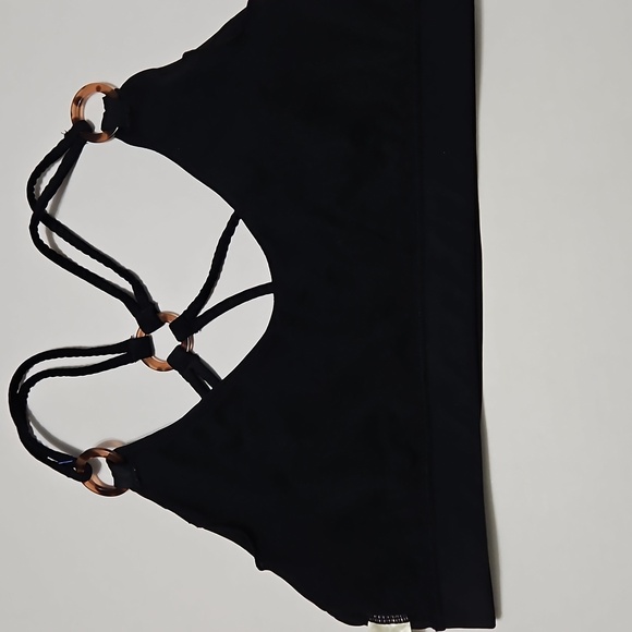 Black Strappy Women's Bralette Sports Bra Size L - Picture 5 of 10